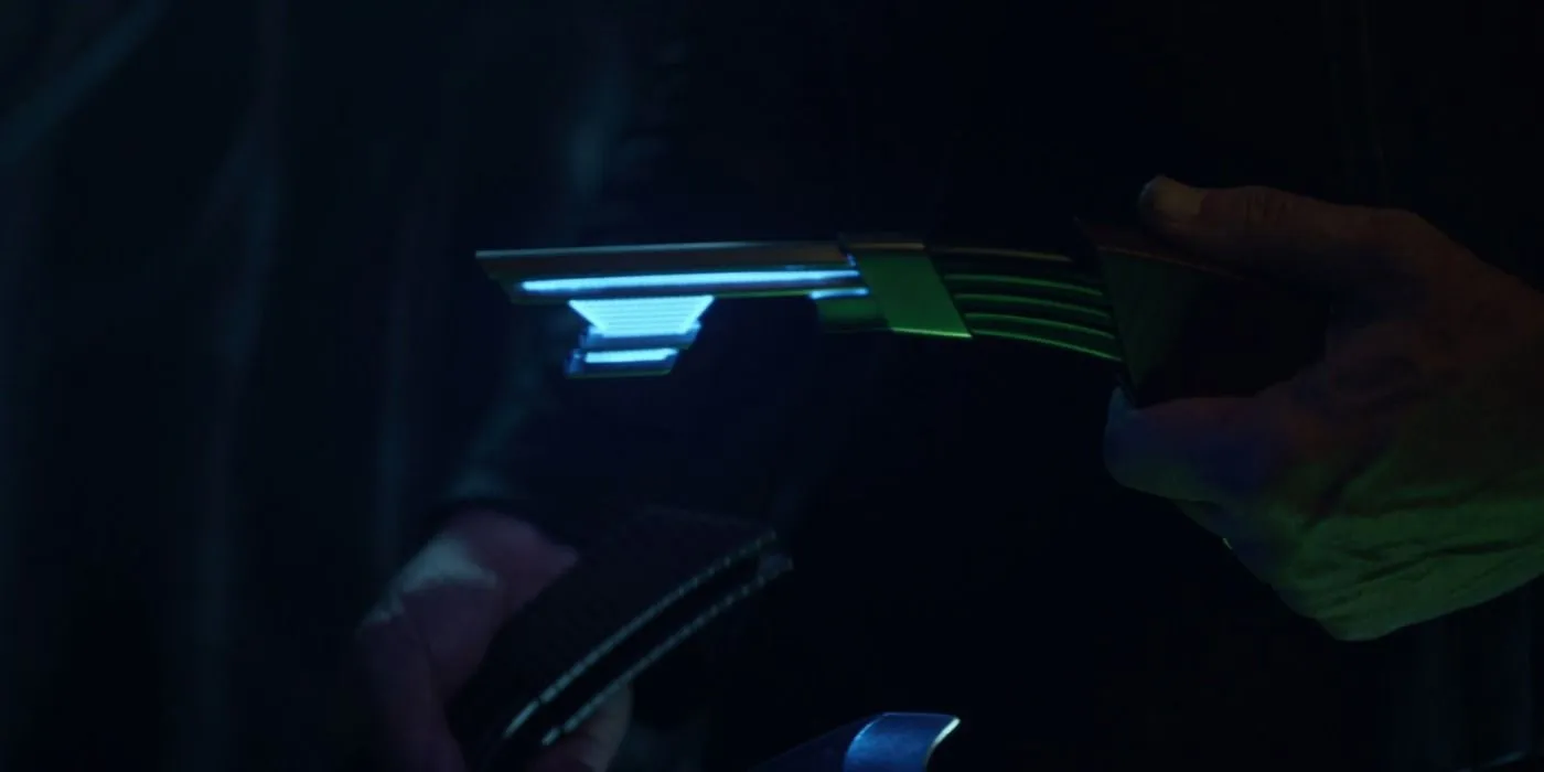 Worf with kur'leth in Star Trek: Picard