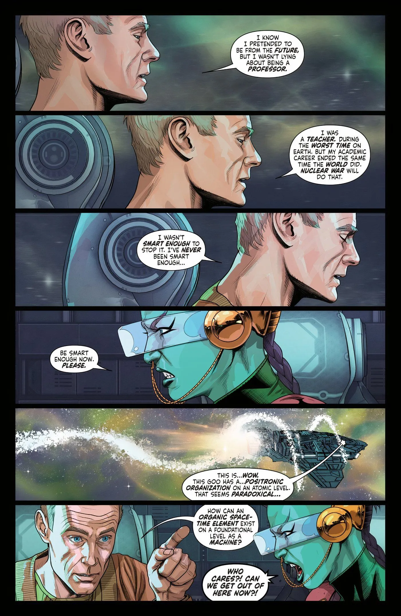 Six panels of Rasmussen explaining his background
