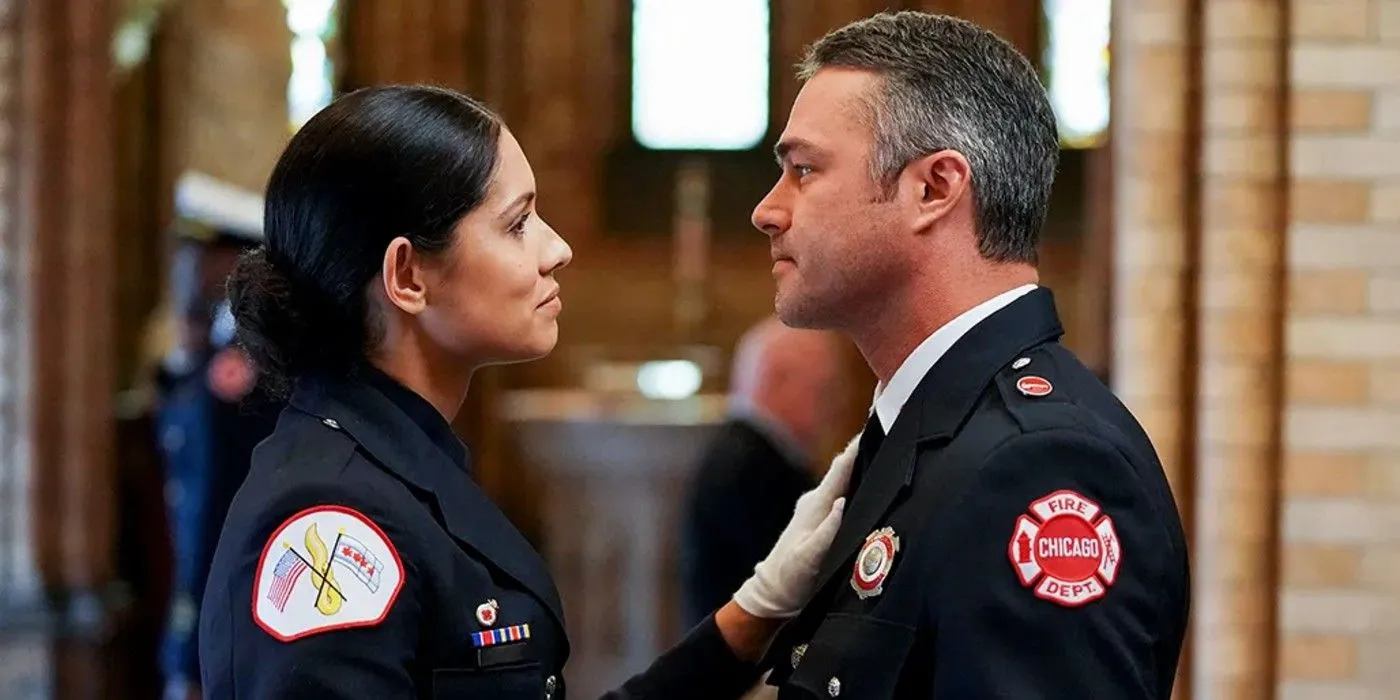 Stella and Severide in uniform Chicago Fire Stella and Severide in uniform Chicago Fire