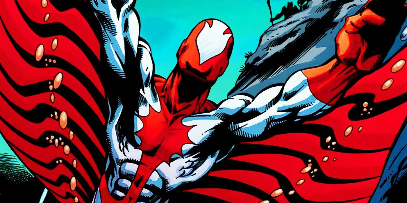 Stingray using his wings underwater in Marvel Comics Stingray using his wings underwater in Marvel Comics
