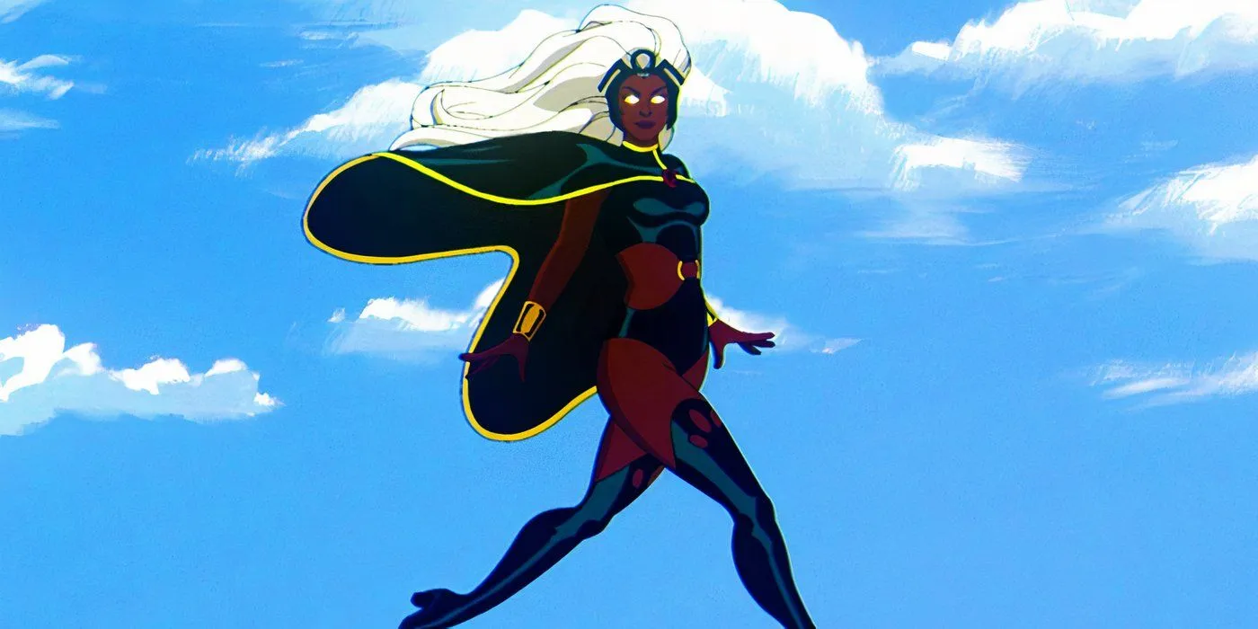 Storm in her black and gold costume in X-Men '97