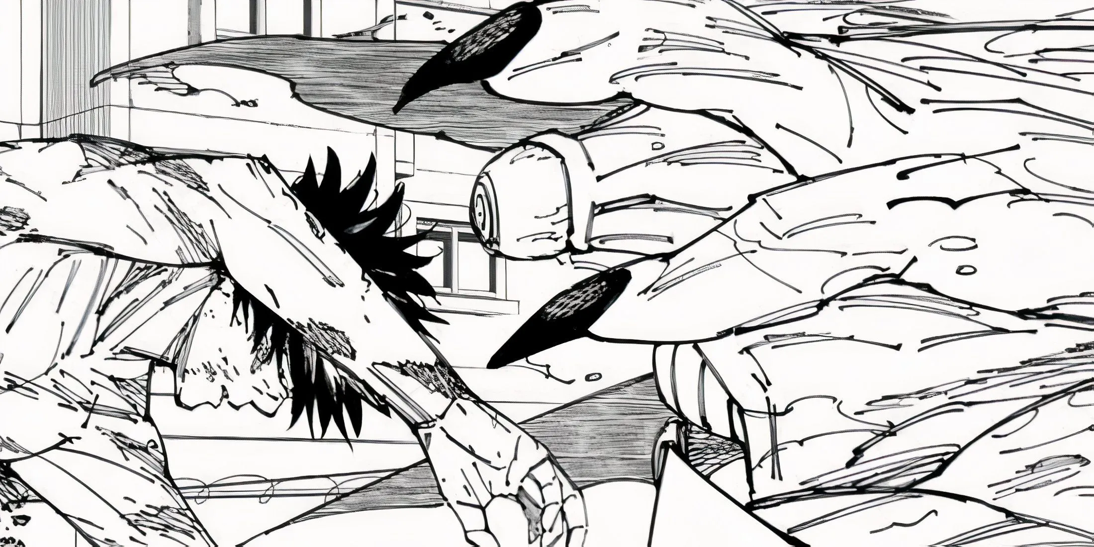 Sukuna separating from Megumi Sukuna separating from Megumi