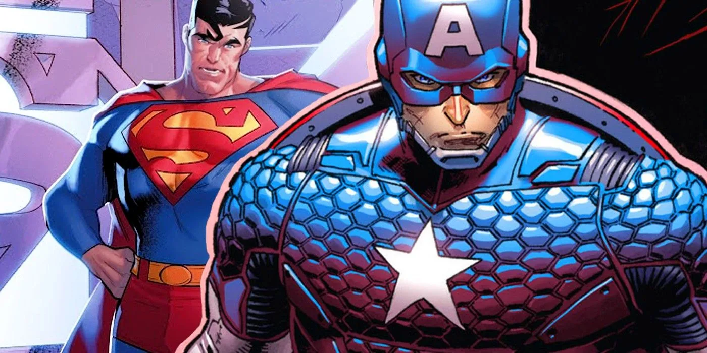Superman judging Captain America