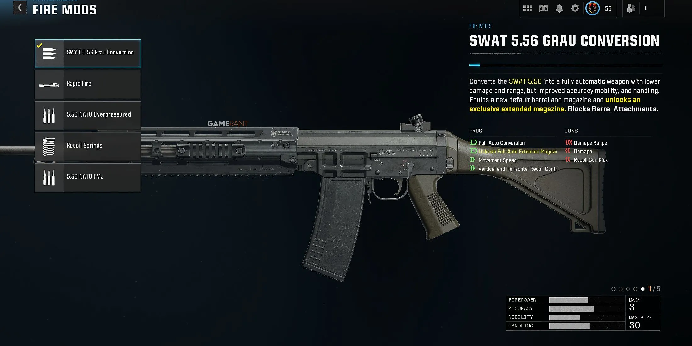 SWAT 5.56 Grau Conversion in Black Ops 6 & Warzone