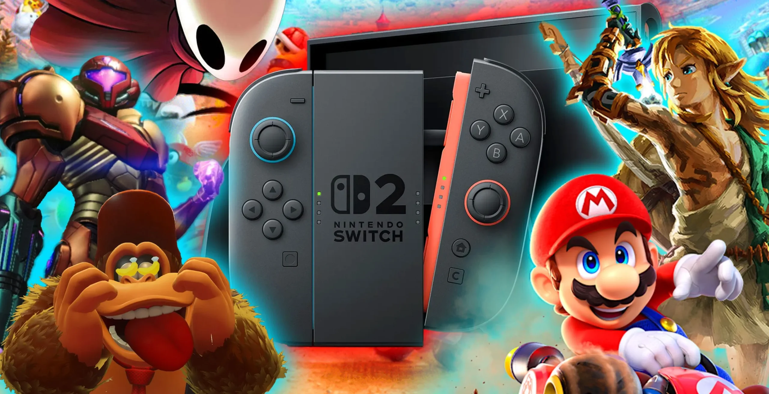 Nintendo Switch 2 with characters Nintendo Switch 2 with characters
