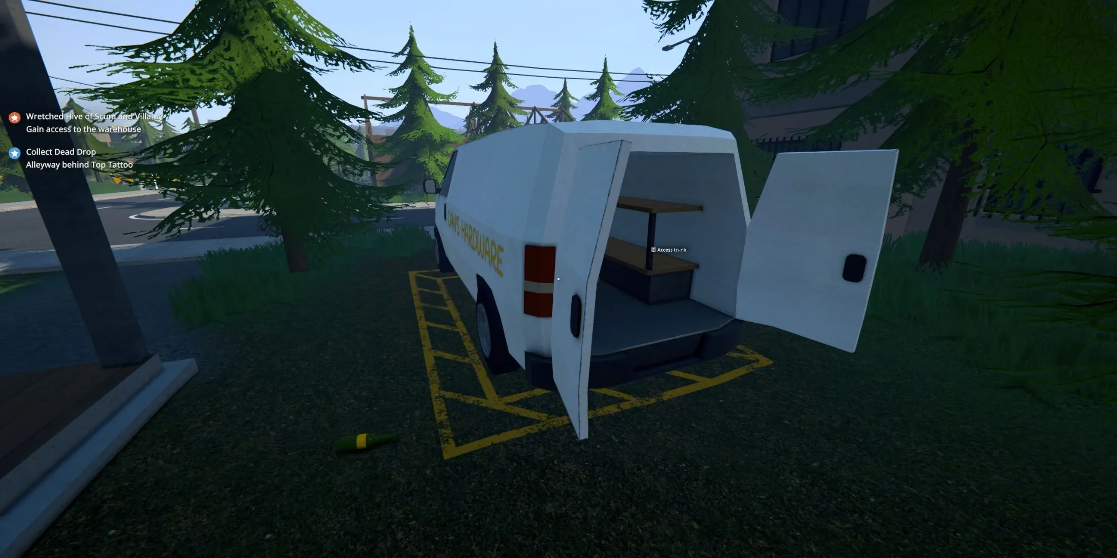 Taking Supplies Off the Van Taking Supplies Off the Van