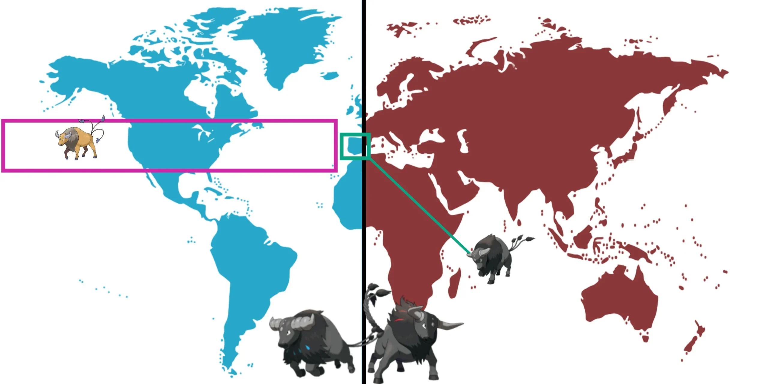 Tauros spawn zones Pokemon GO Tauros spawn zones Pokemon GO
