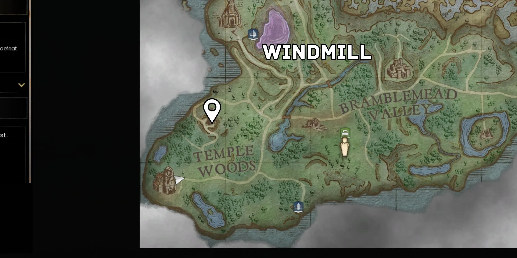 Temple Woods Windmill Location