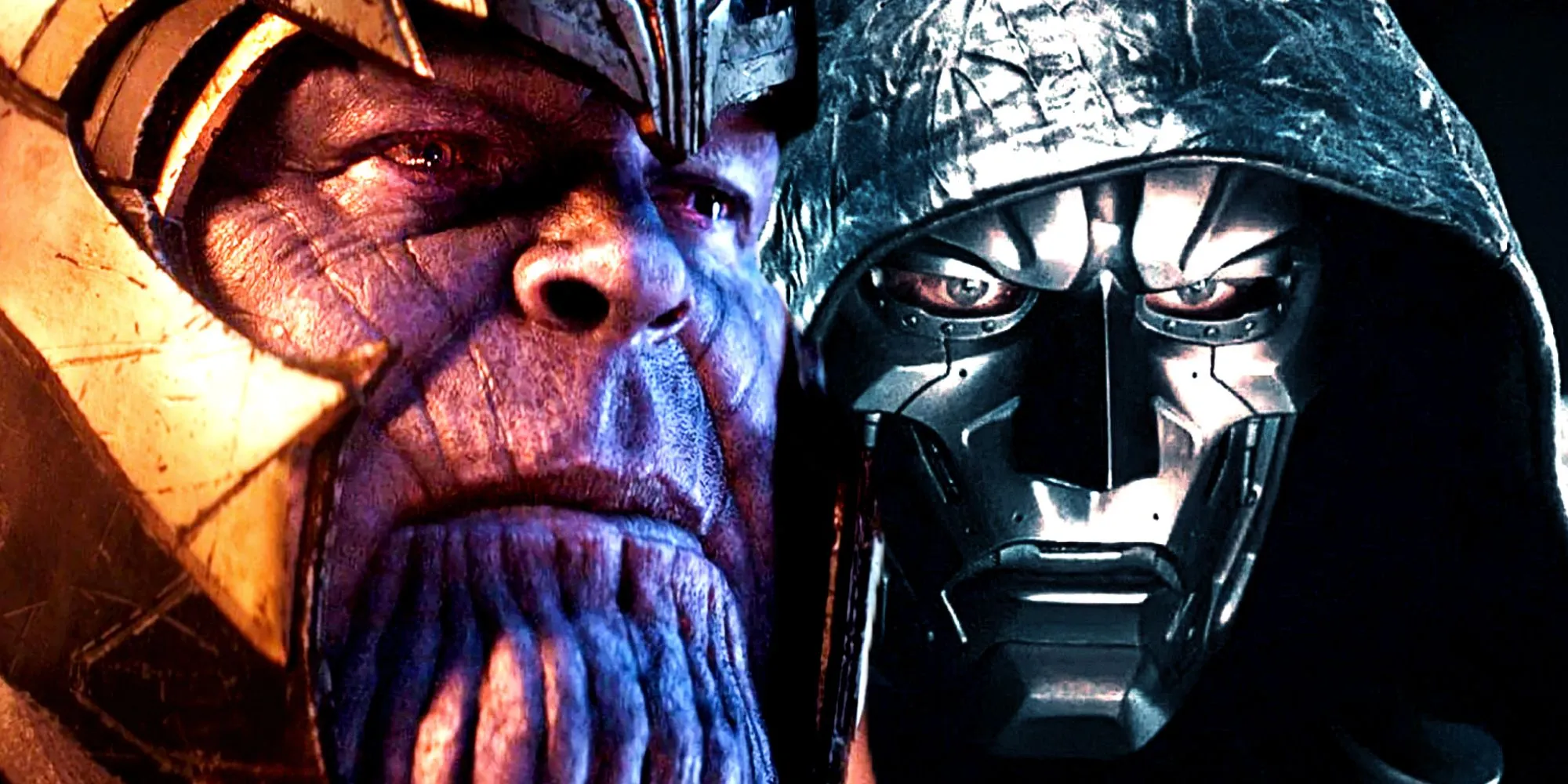 Thanos and Doctor Doom in their respective roles