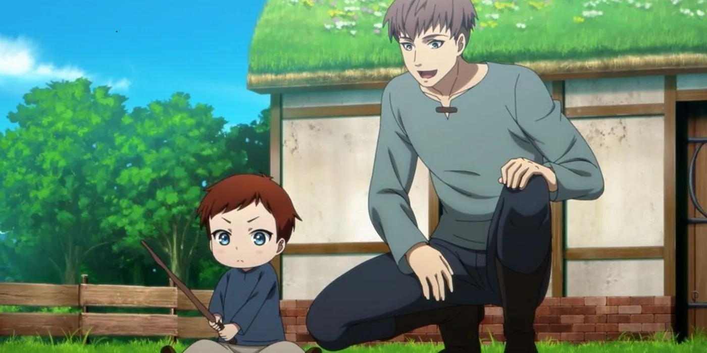 TBATE anime: Arthur as a baby with his father Reynolds TBATE anime: Arthur as a baby with his father Reynolds