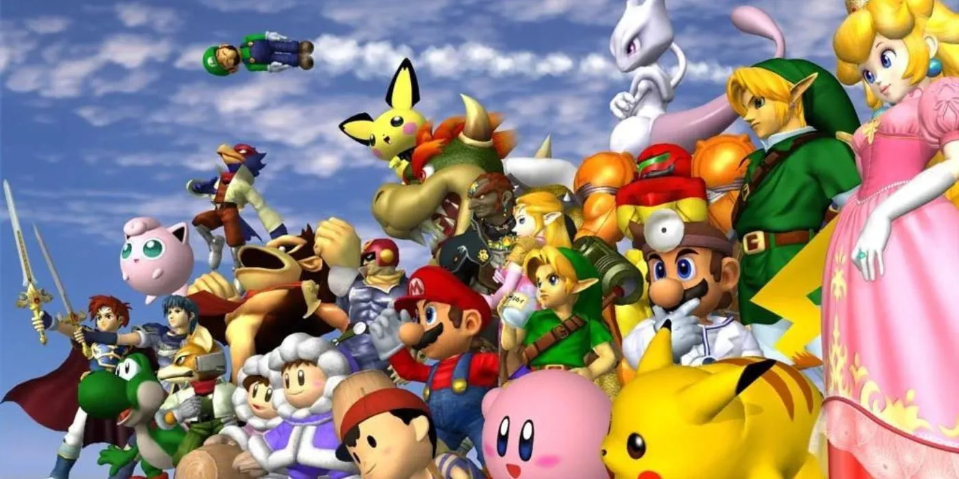 The cast of Super Smash Bros. Melee.