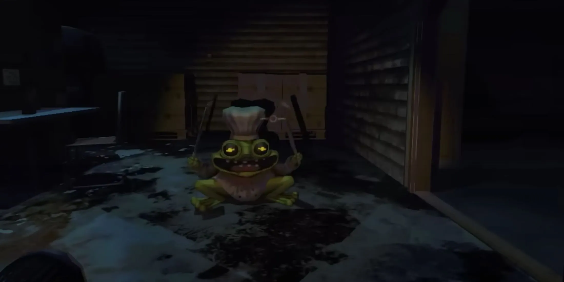 The Chef creature in REPO is getting violent. The Chef creature in REPO is getting violent.