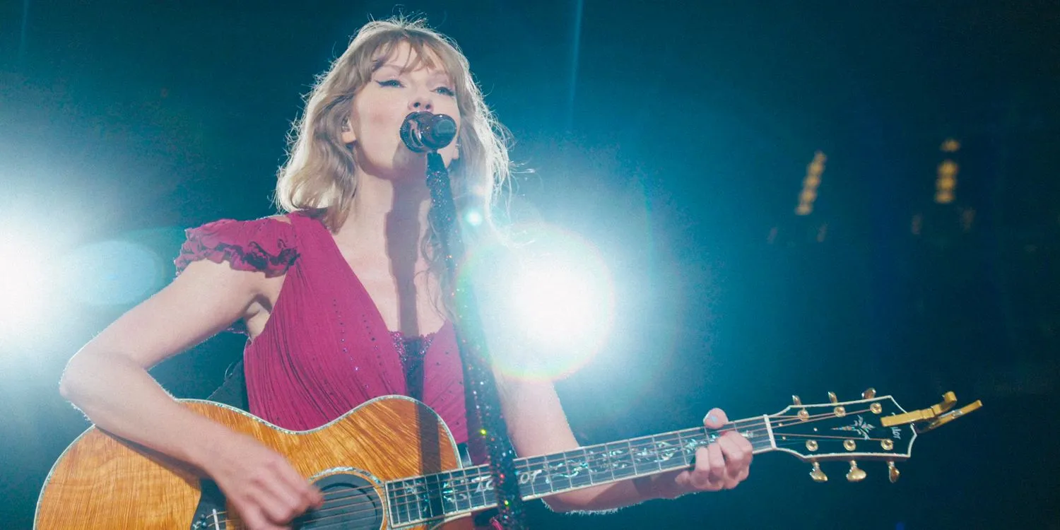 Taylor Swift performing at the Eras Tour