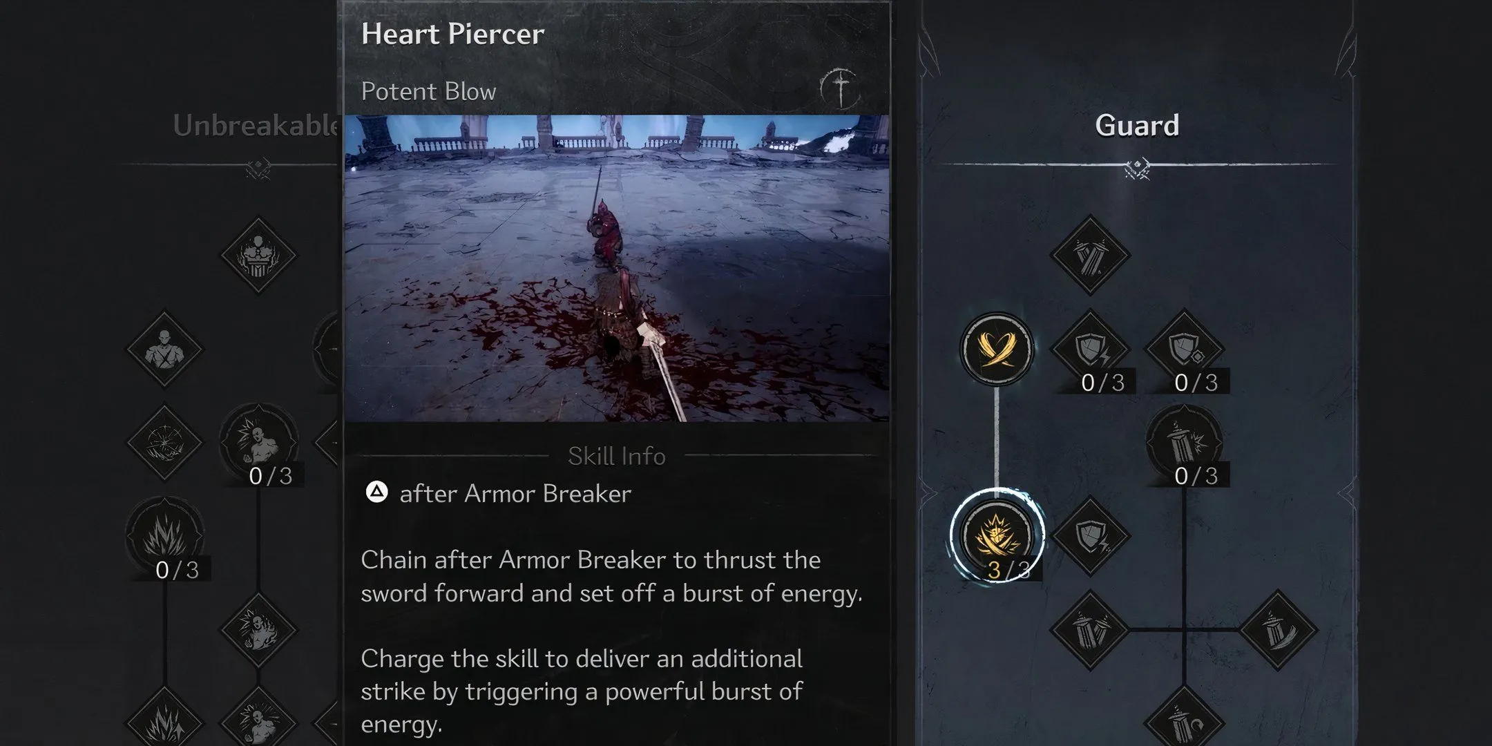 Greatsword Heart Piercer Skill