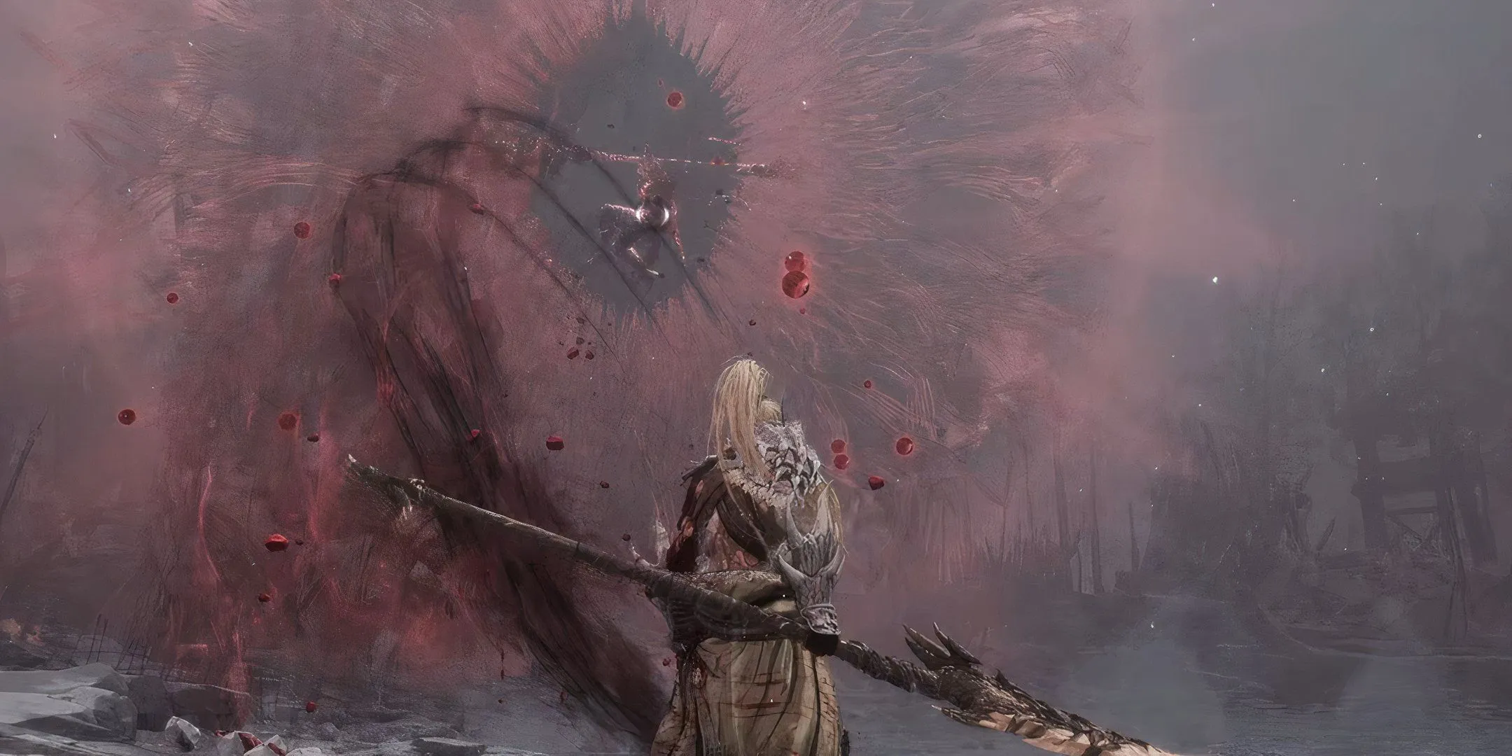 The First Berserker: Khazan featuring Keshta the Unyielding preparing to throw a spear The First Berserker: Khazan featuring Keshta the Unyielding preparing to throw a spear
