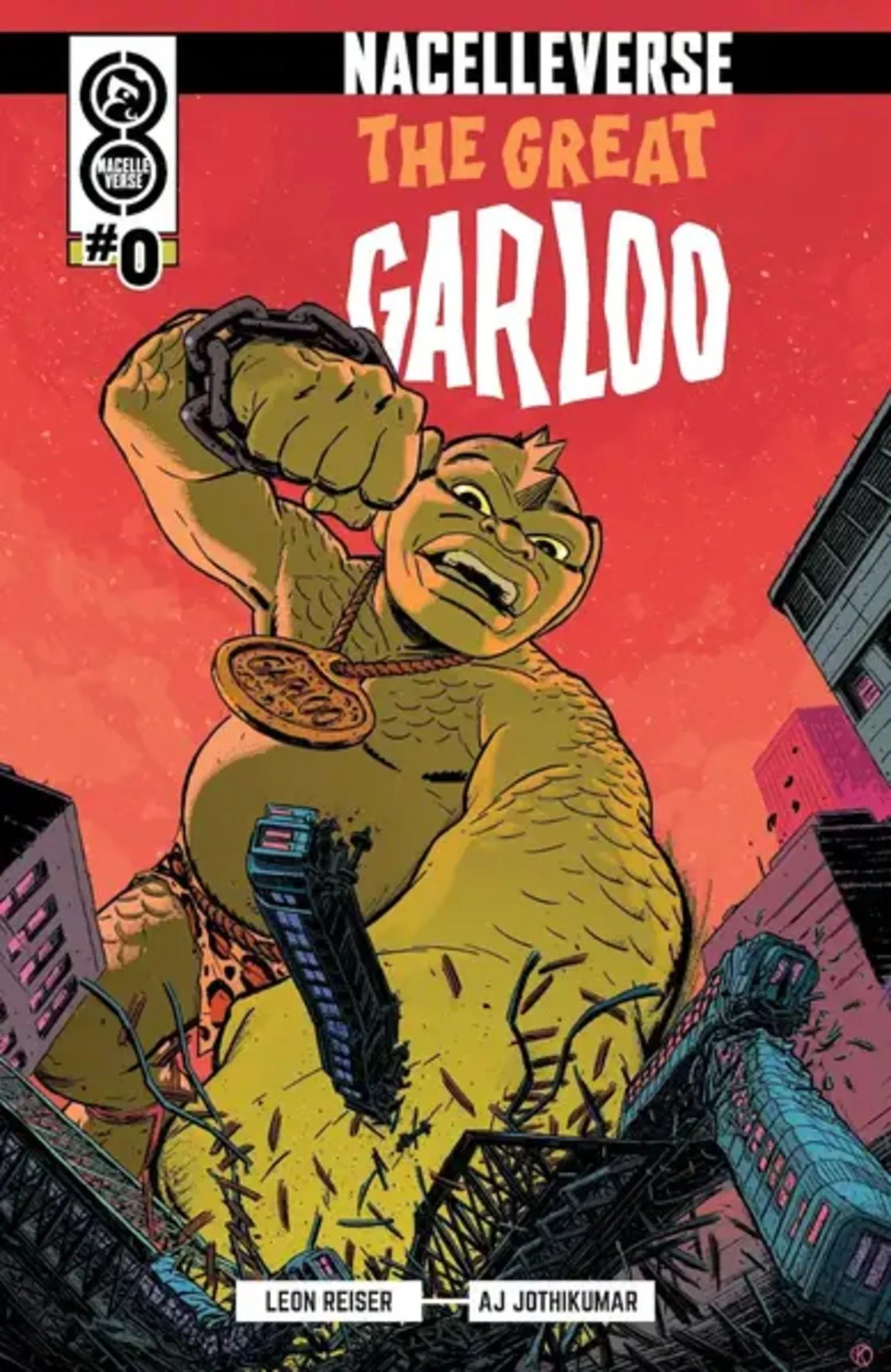 The Great Garloo #0 cover, the giant creature attacking a city Godzilla-style The Great Garloo #0 cover, the giant creature attacking a city Godzilla-style