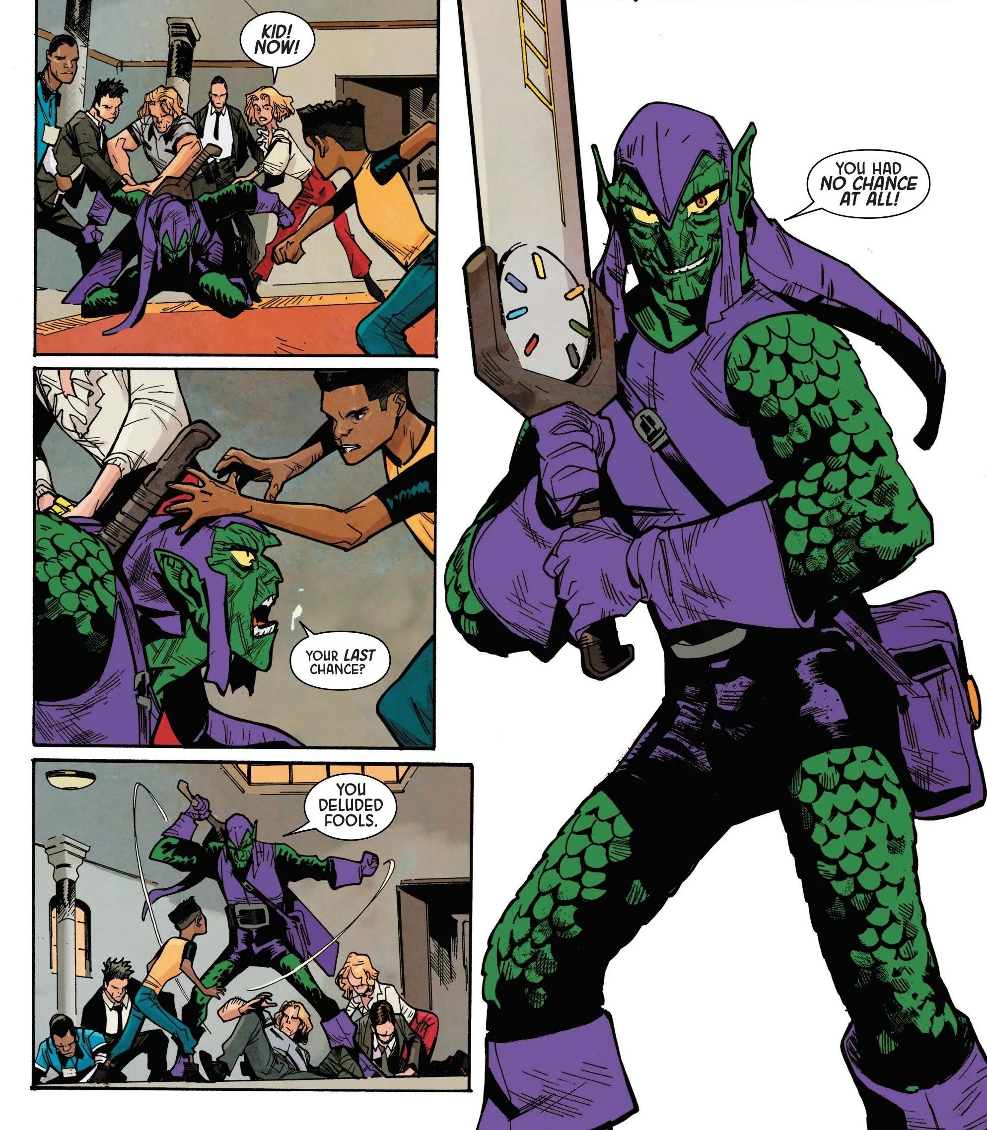 The Green Goblin Wields the Infinity Sword and Fights the Infinity Watch