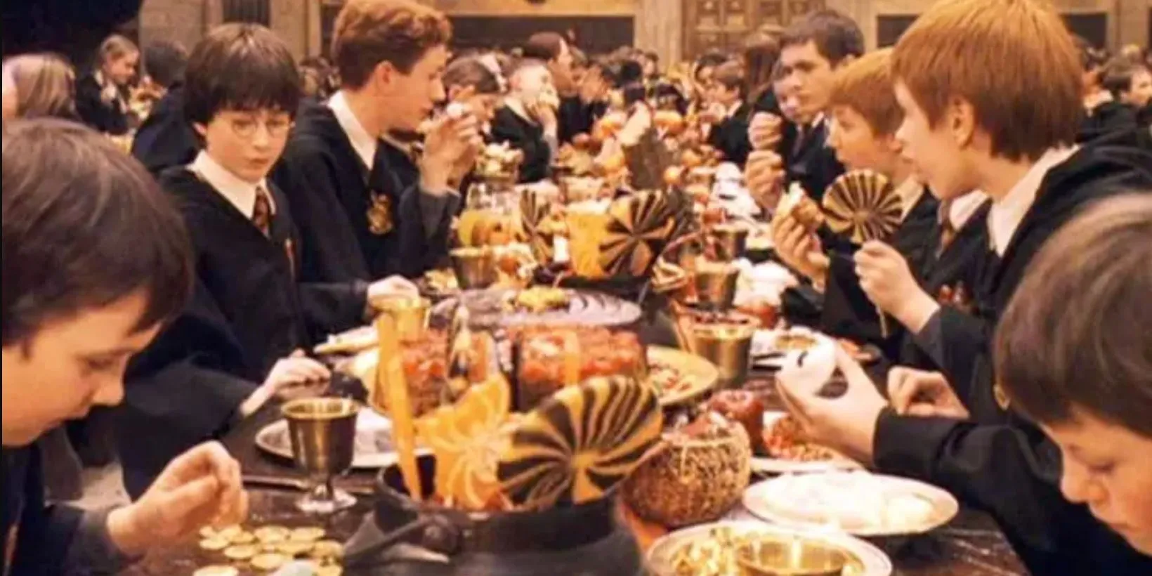 Gryffindor Students at a Feast Gryffindor Students at a Feast