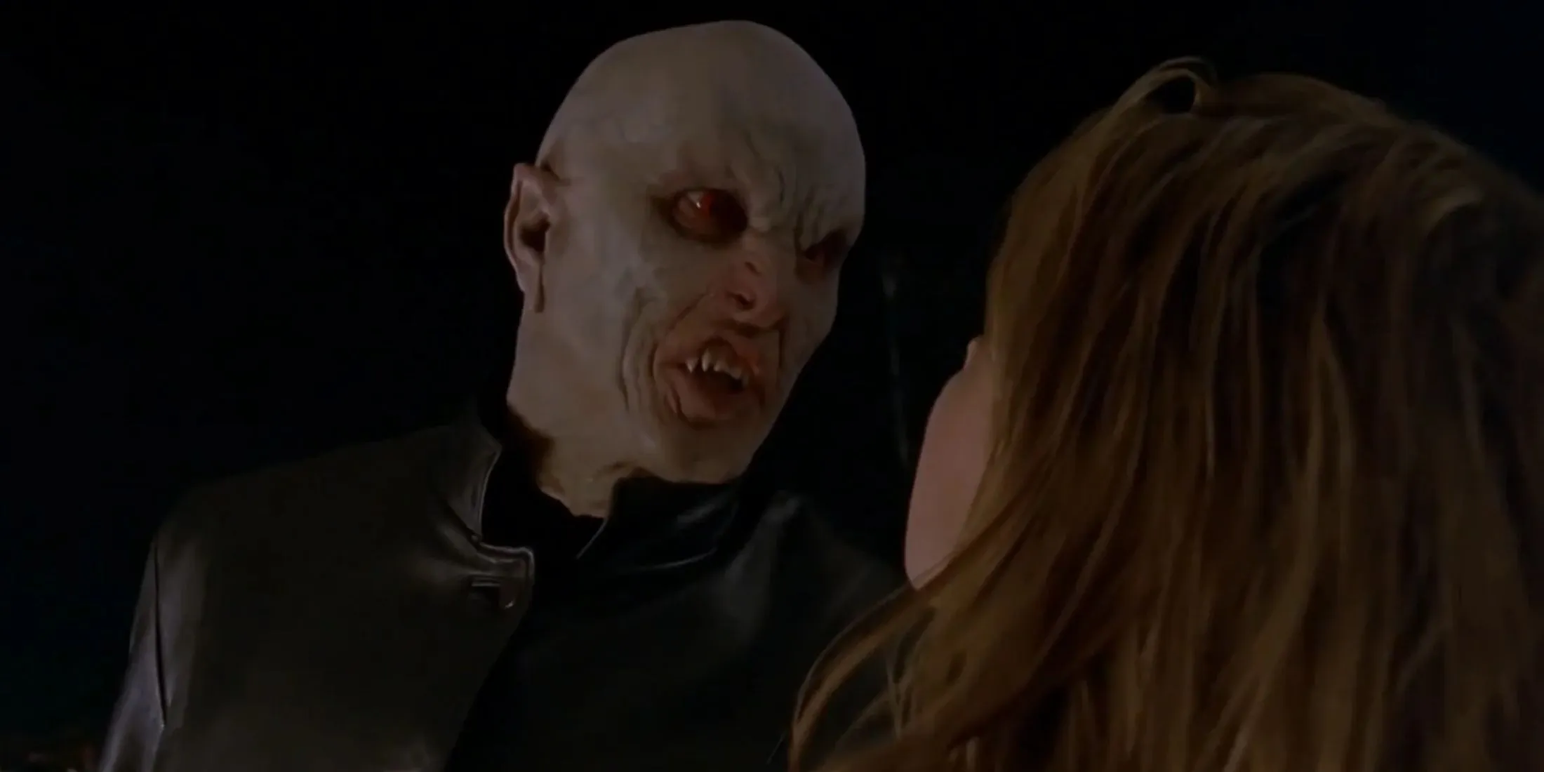 The Master confronts Buffy as she prepares for battle The Master confronts Buffy as she prepares for battle