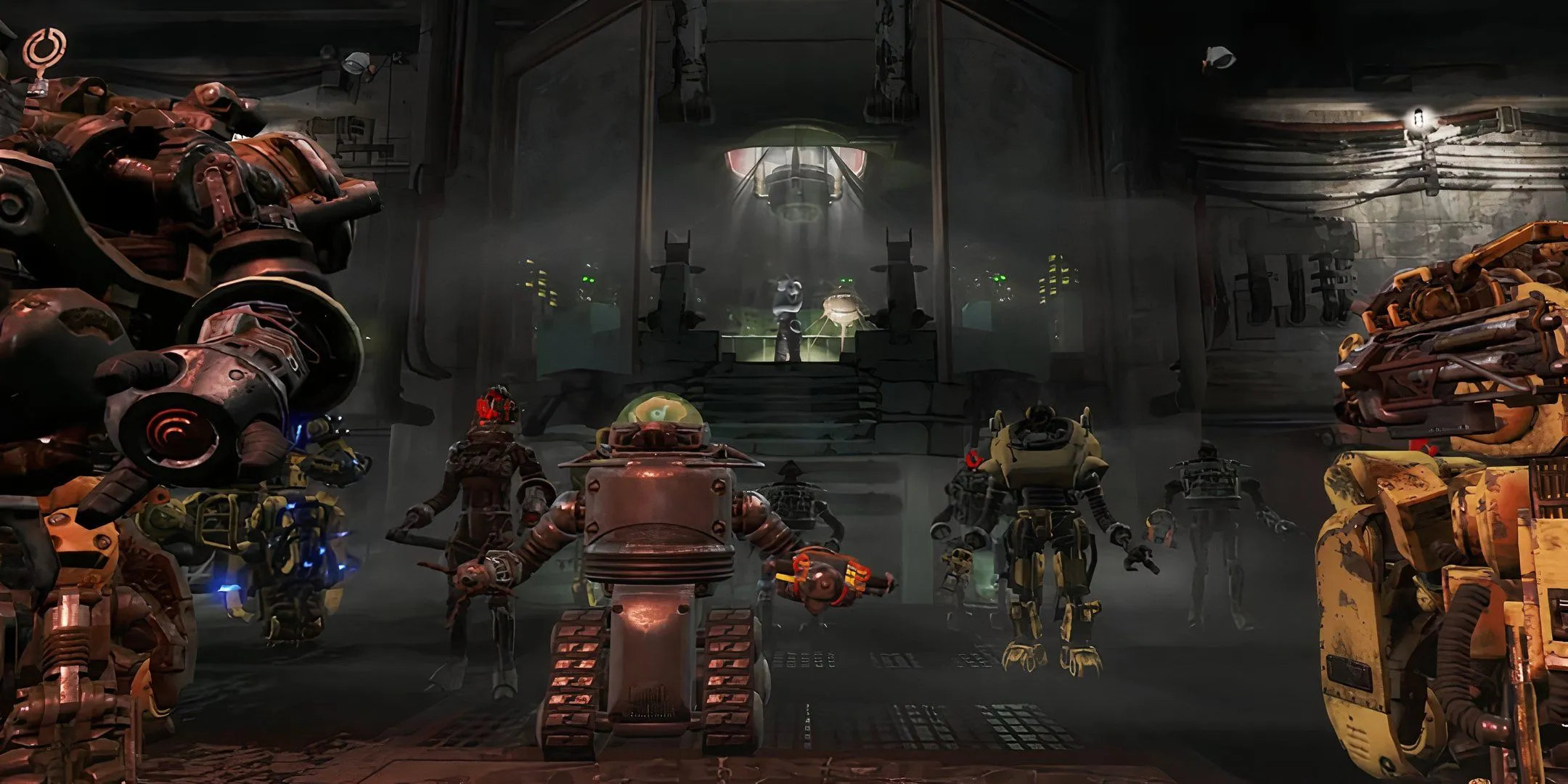 Mechanist with robots Mechanist with robots