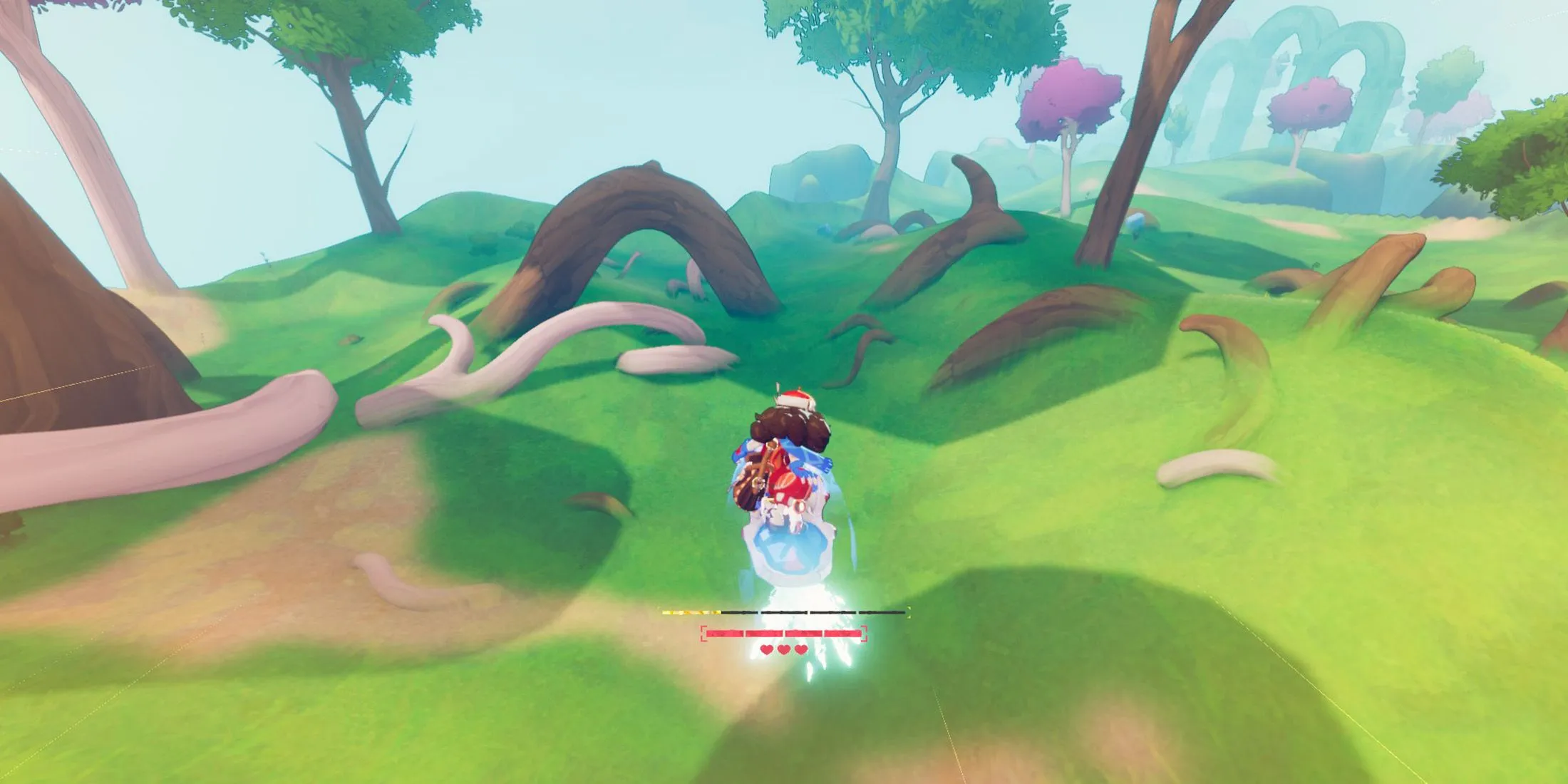 Player using a hoverboard in Haste Player using a hoverboard in Haste