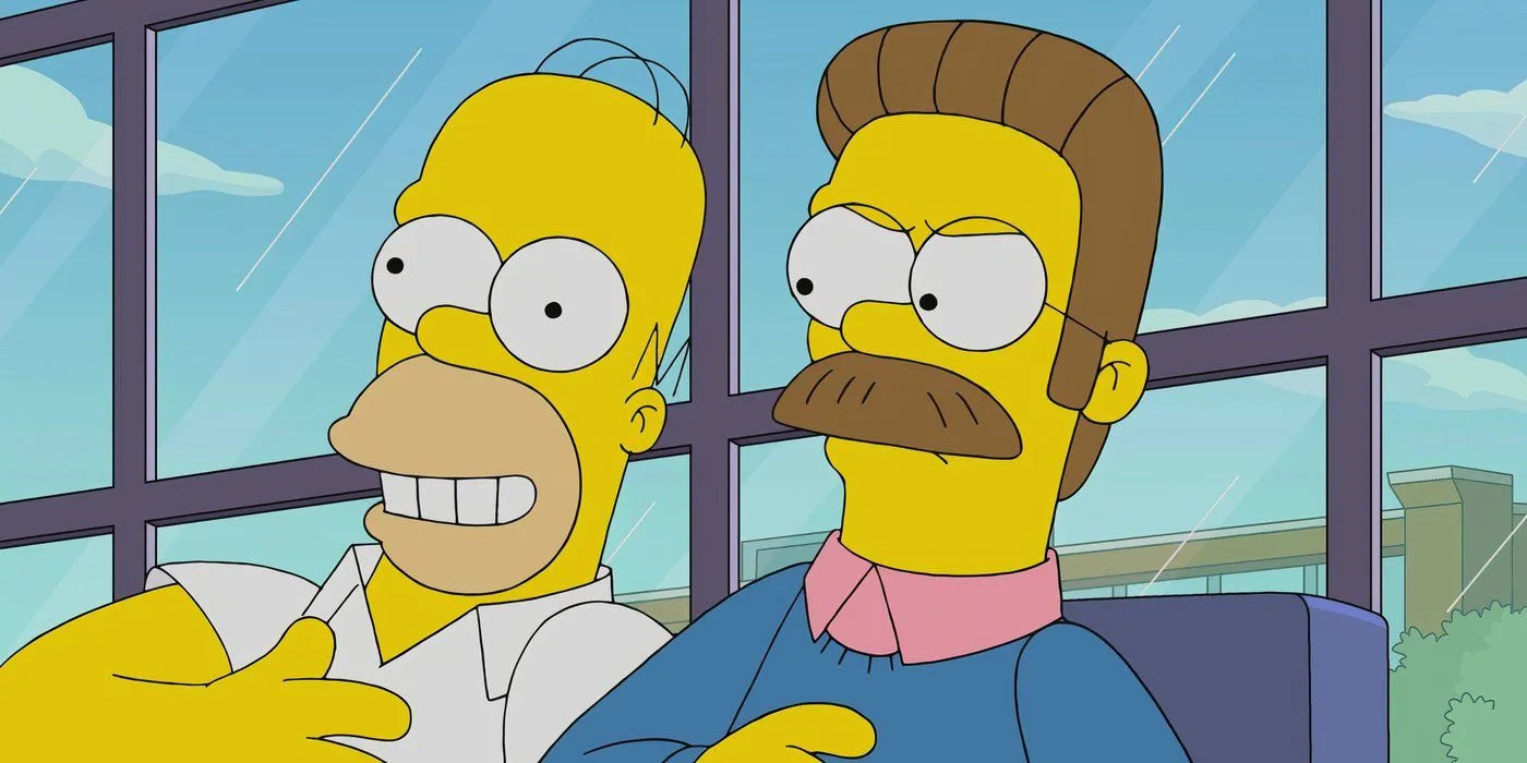 The Simpsons Homer and Ned in therapy in Flandshees of Innersimpson The Simpsons Homer and Ned in therapy in Flandshees of Innersimpson