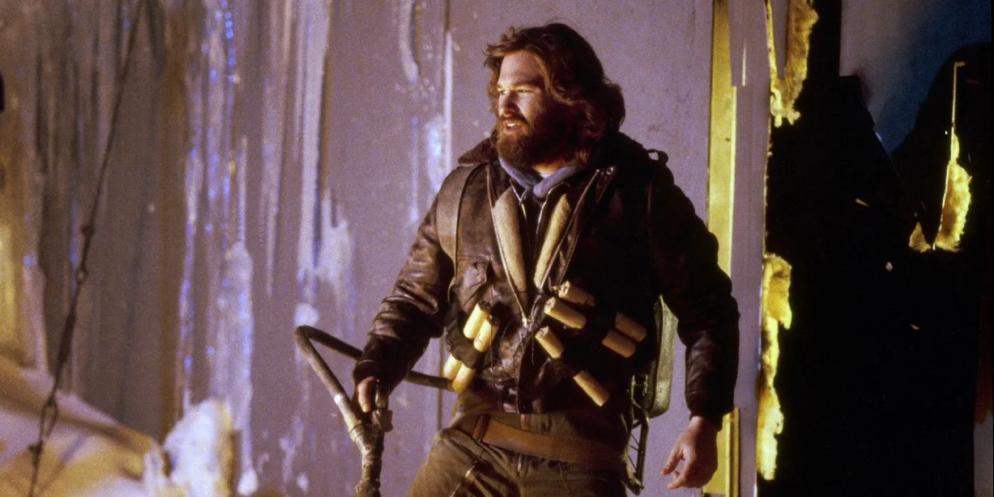 Mac stands with dynamite strapped to him in The Thing