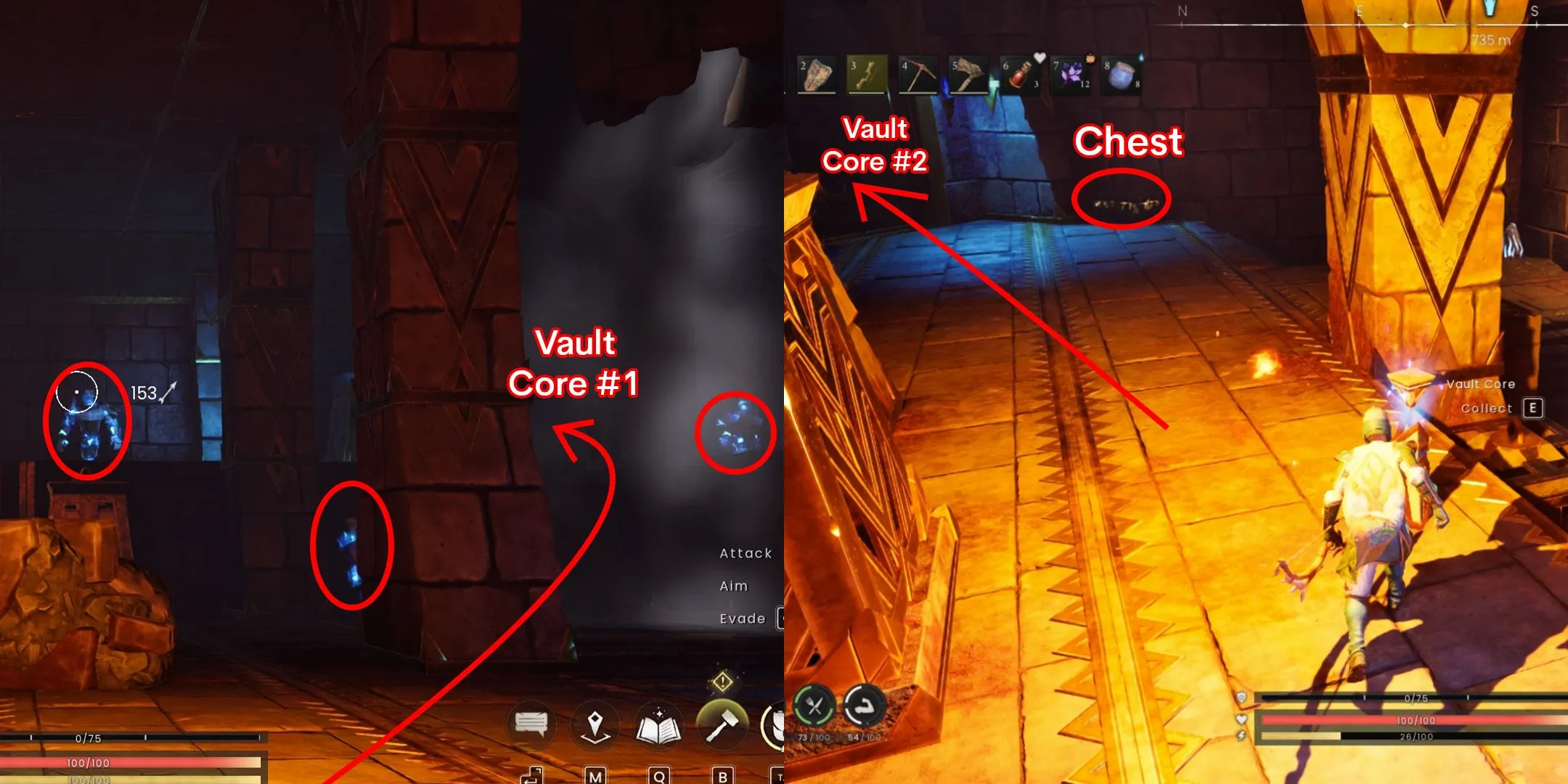 the vault north of temple woods vault core location 1 in runescape dragonwilds the vault north of temple woods vault core location 1 in runescape dragonwilds