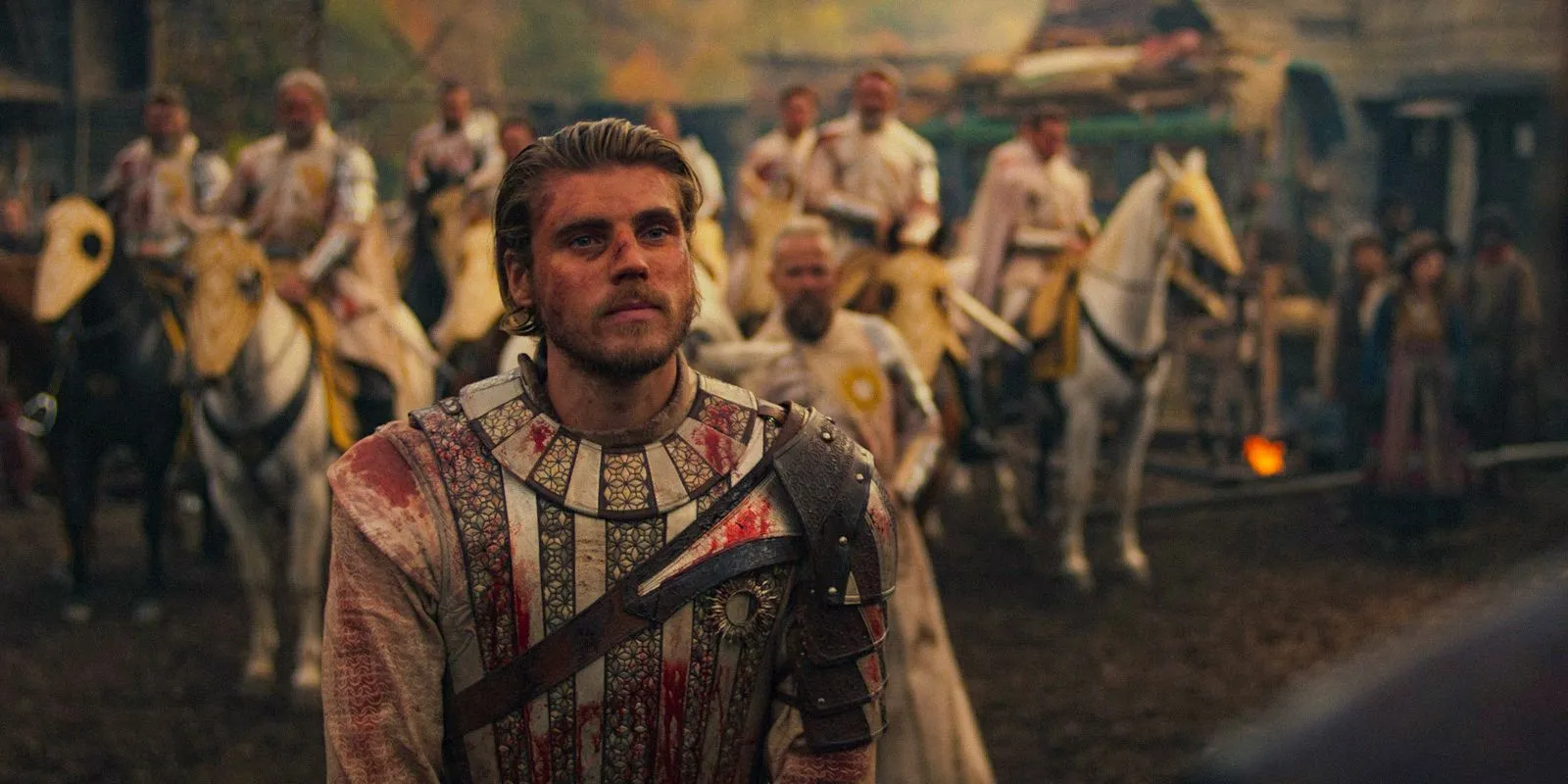 Lord Luc (Michael Lindall) arrives at the village in The Wheel of Time Season 3 Ep 7