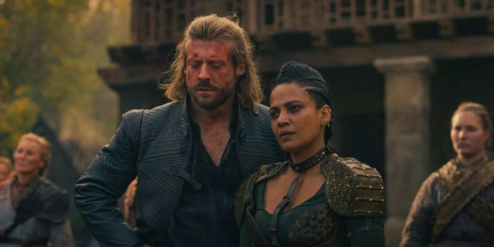Alanna Mosvani (Priyanka Bose) with Maksim (Taylor Napier) in The Wheel of Time Season 3 Episode 7 Alanna Mosvani (Priyanka Bose) with Maksim (Taylor Napier) in The Wheel of Time Season 3 Episode 7