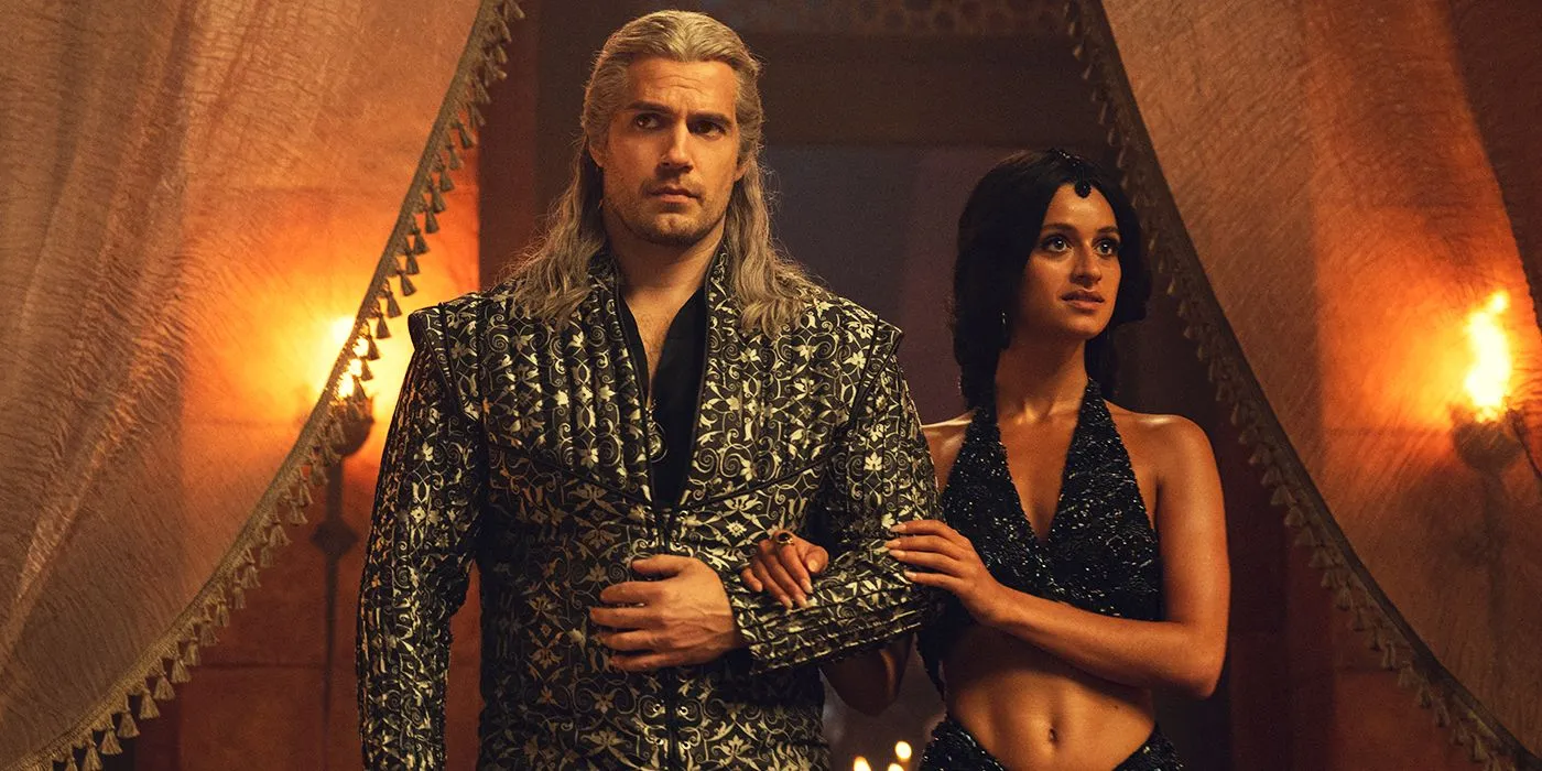 Geralt and Yennefer dressed up in The Witcher season 3 part 1 Geralt and Yennefer dressed up in The Witcher season 3 part 1