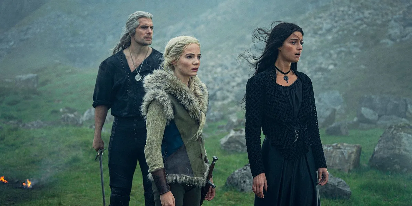 Geralt, Ciri, and Yennefer in The Witcher season 3 part 1. Geralt, Ciri, and Yennefer in The Witcher season 3 part 1.