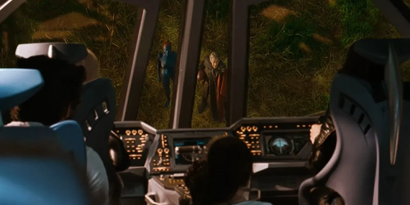 X-Men watch Magneto catch the Blackbird in X2: X-Men United X-Men watch Magneto catch the Blackbird in X2: X-Men United