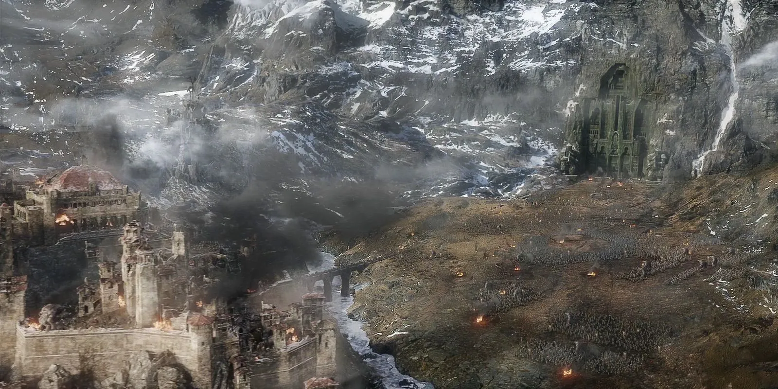 A distant view of the battle of the Five Armies A distant view of the battle of the Five Armies