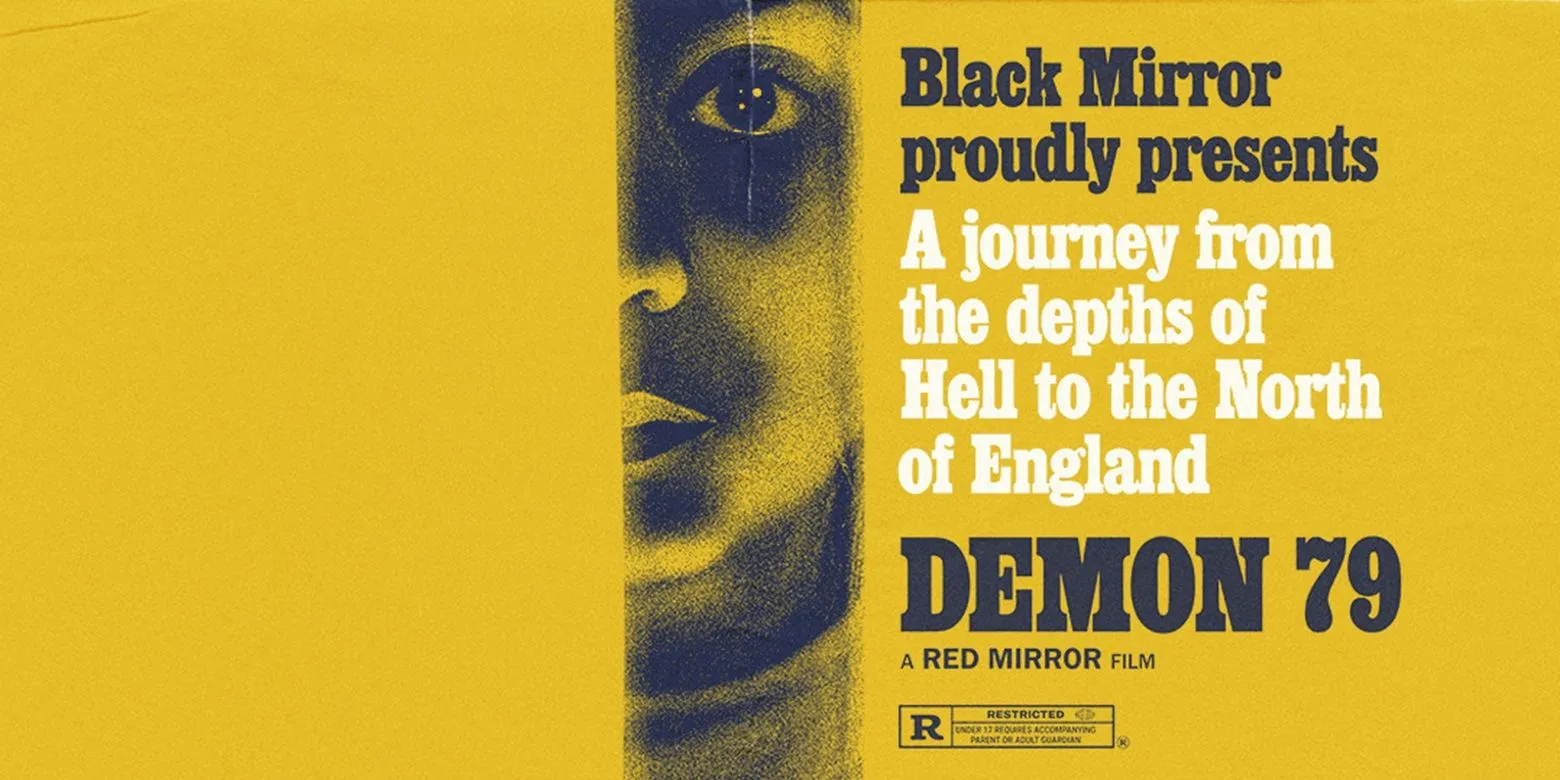The poster for Black Mirror Demon 79 The poster for Black Mirror Demon 79