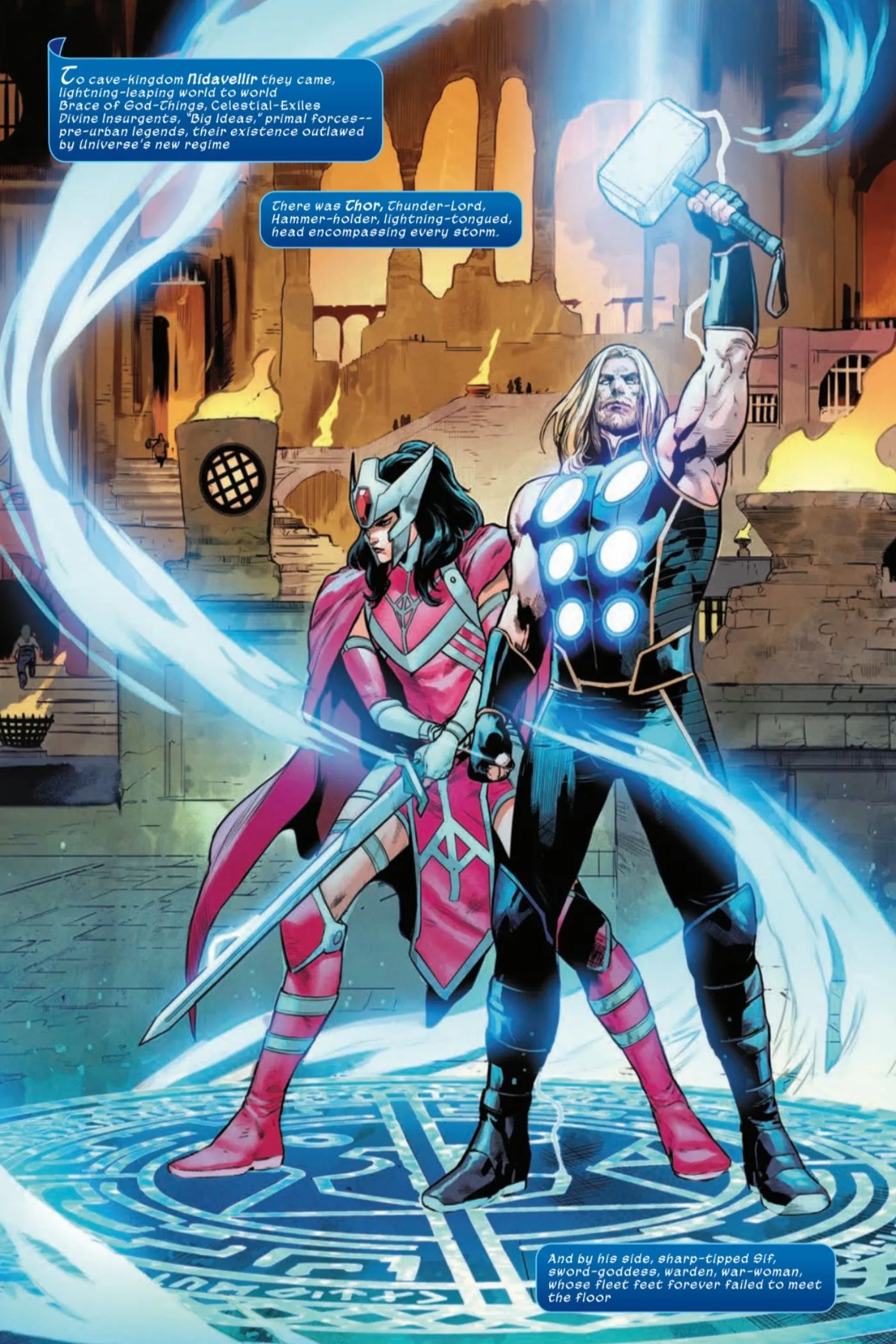 Thor preparing for battle. Thor preparing for battle.