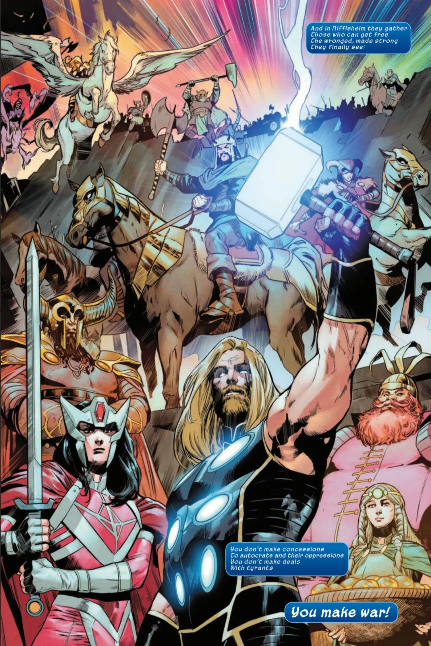 Thor using his powers. Thor using his powers.