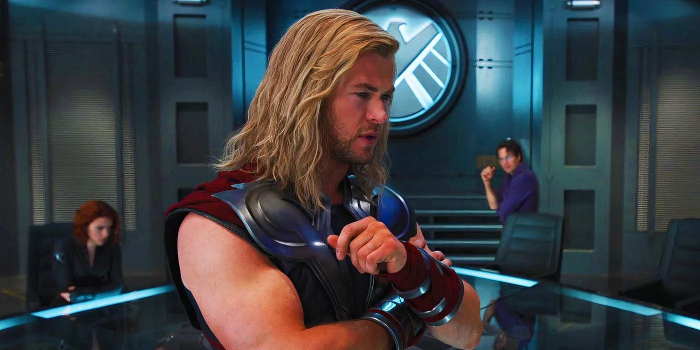 Thor with Black Widow and Bruce Banner