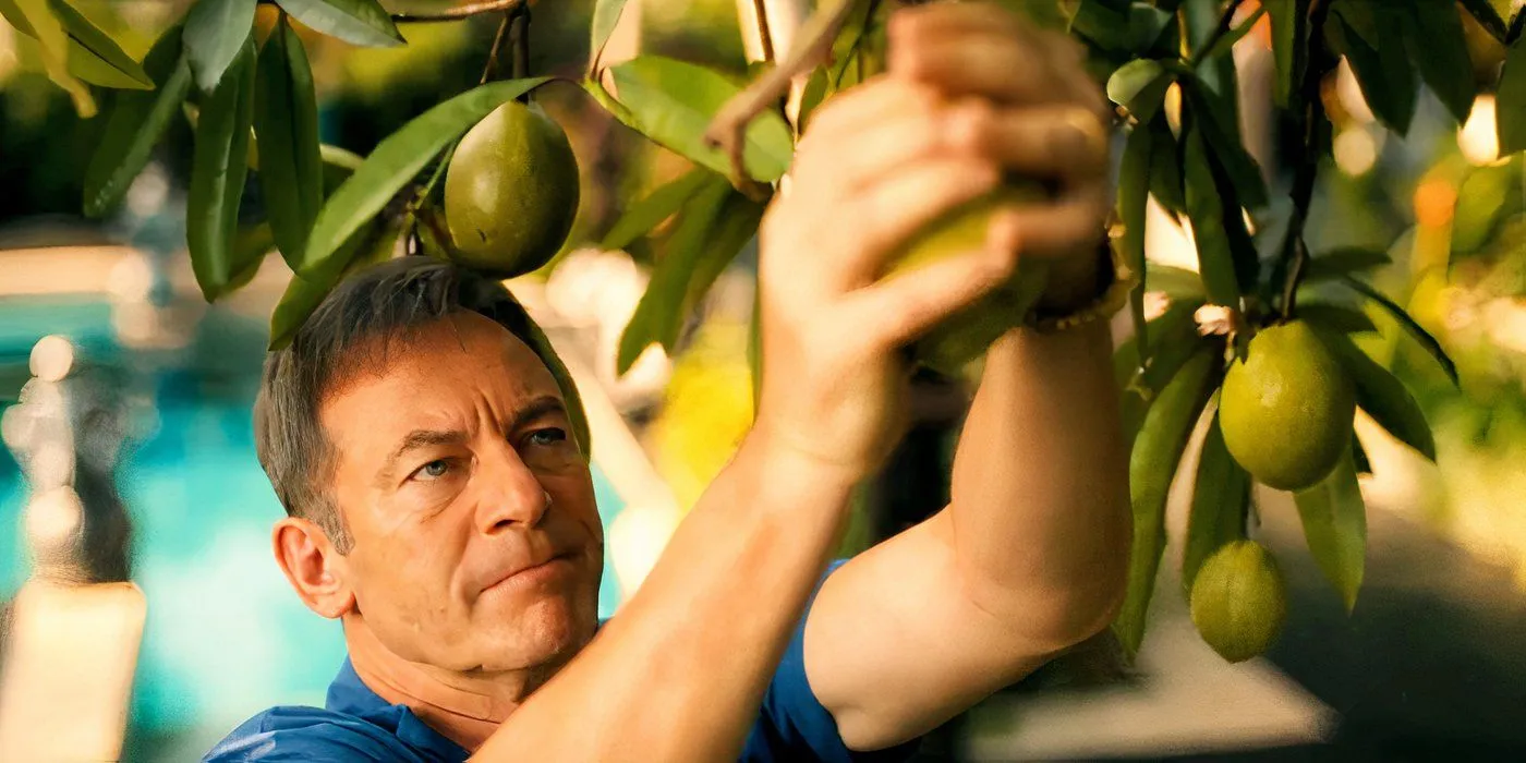 Timothy picking fruit from the Pong-Pong plant in The White Lotus season 3 (2025)