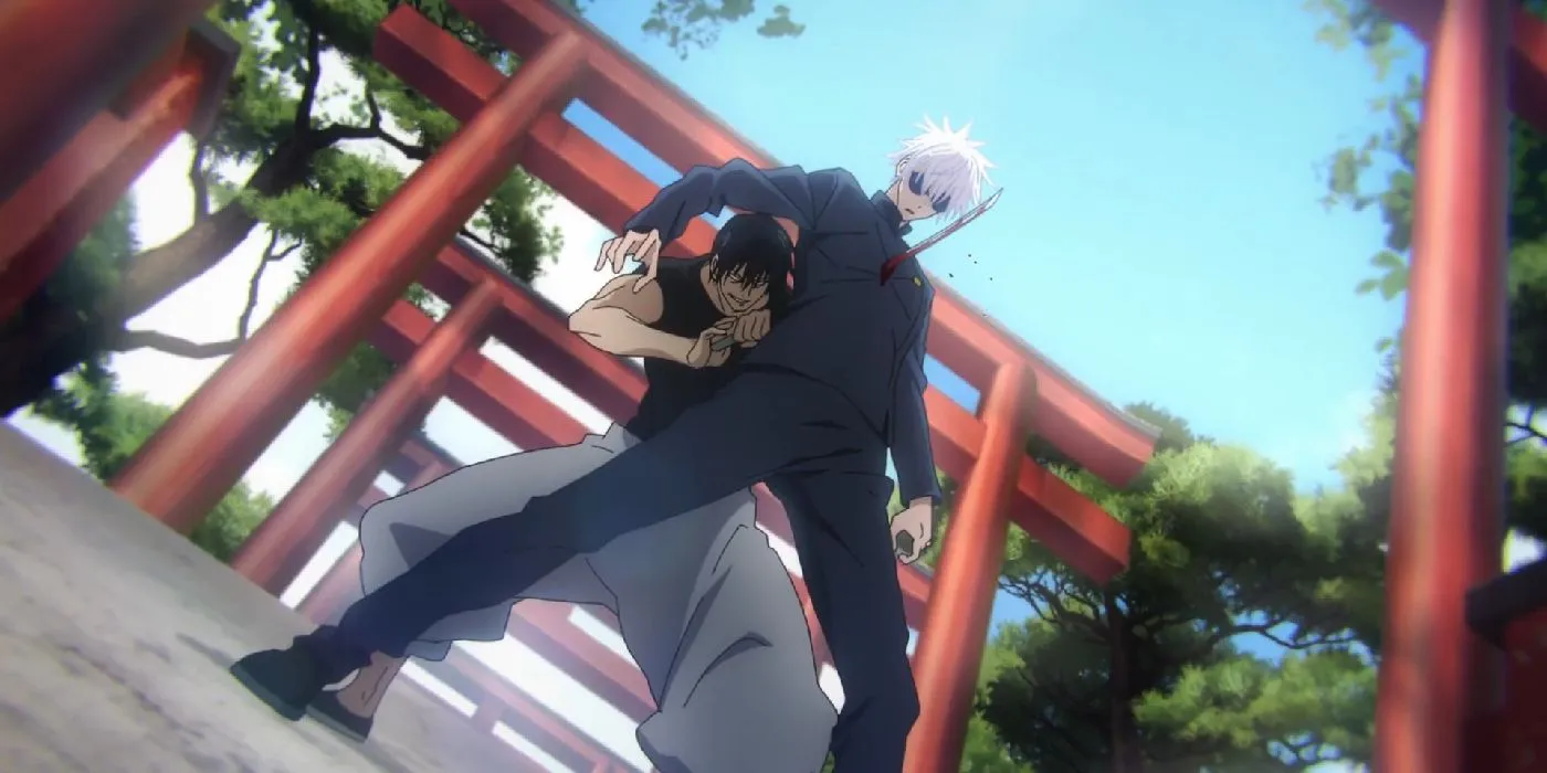 Toji stabbing Gojo Toji stabbing Gojo