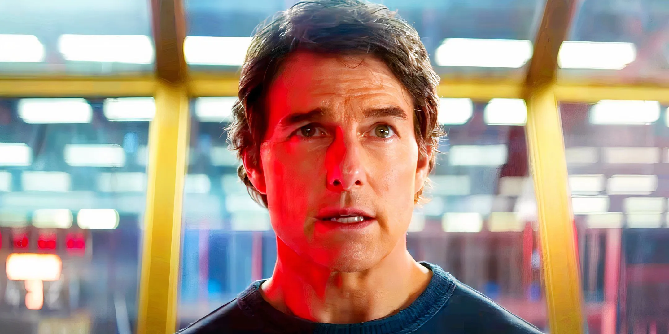 Emotional scene featuring Tom Cruise as Ethan Hunt Emotional scene featuring Tom Cruise as Ethan Hunt