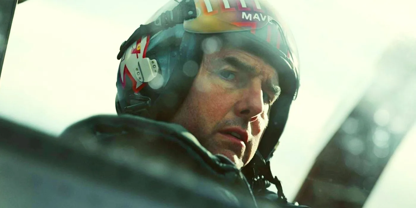 Tom Cruise looks back as Maverick