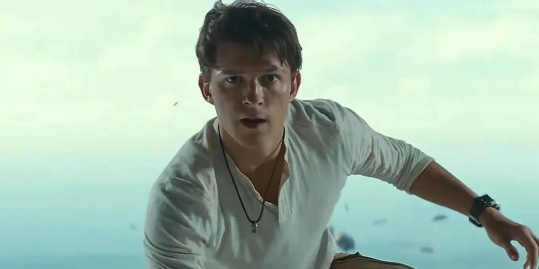 Tom Holland on a Plane in Uncharted Tom Holland on a Plane in Uncharted