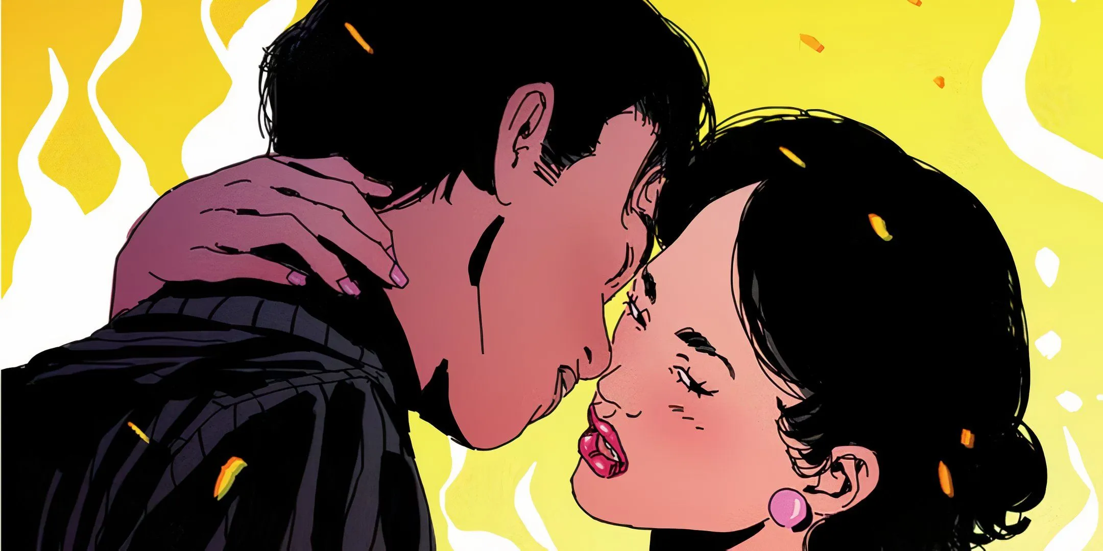 Characters from Tom King's Love Everlasting poised to kiss Characters from Tom King's Love Everlasting poised to kiss