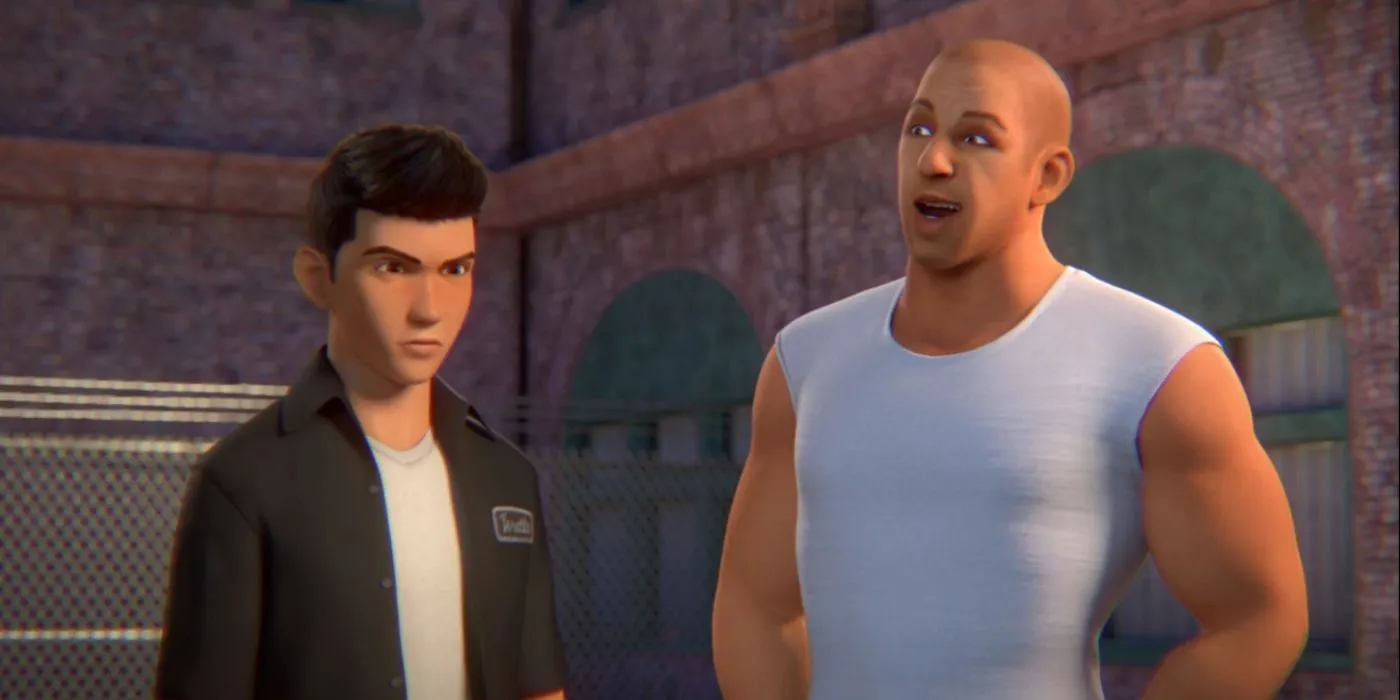 Tony and Dominic Toretto in Fast and Furious: Spy Racers