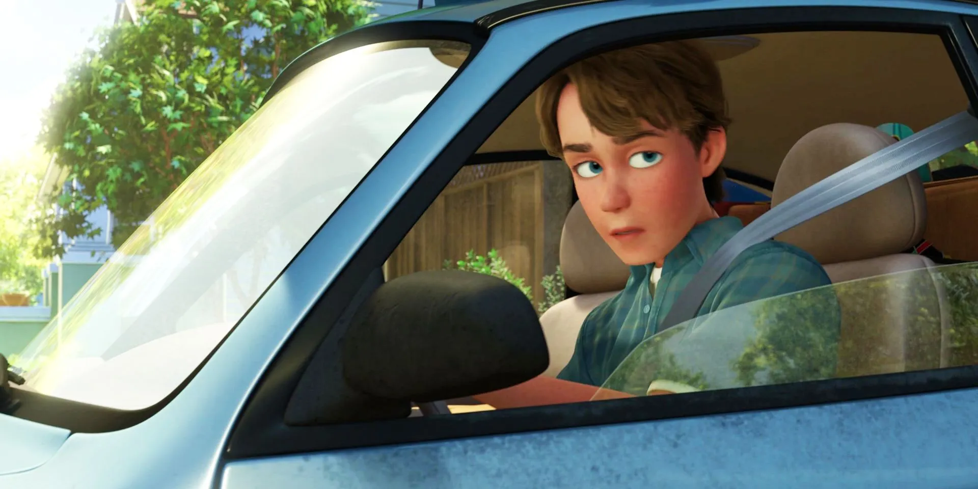 Andy driving a car in Toy Story 3