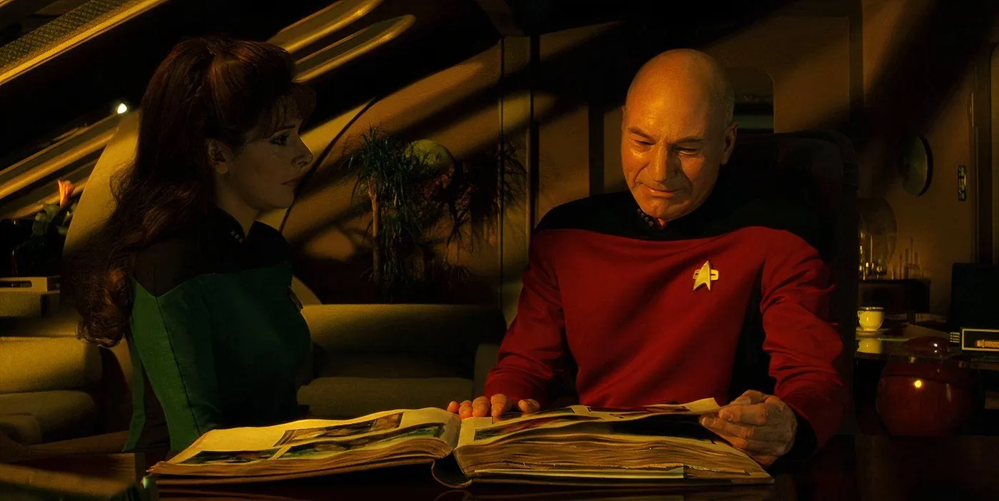 Troi and Picard in Star Trek Generations Troi and Picard in Star Trek Generations