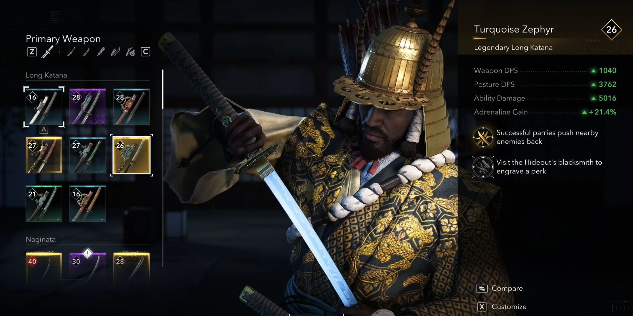 Stats of Turquoise Zephyr in Assassin's Creed Shadows