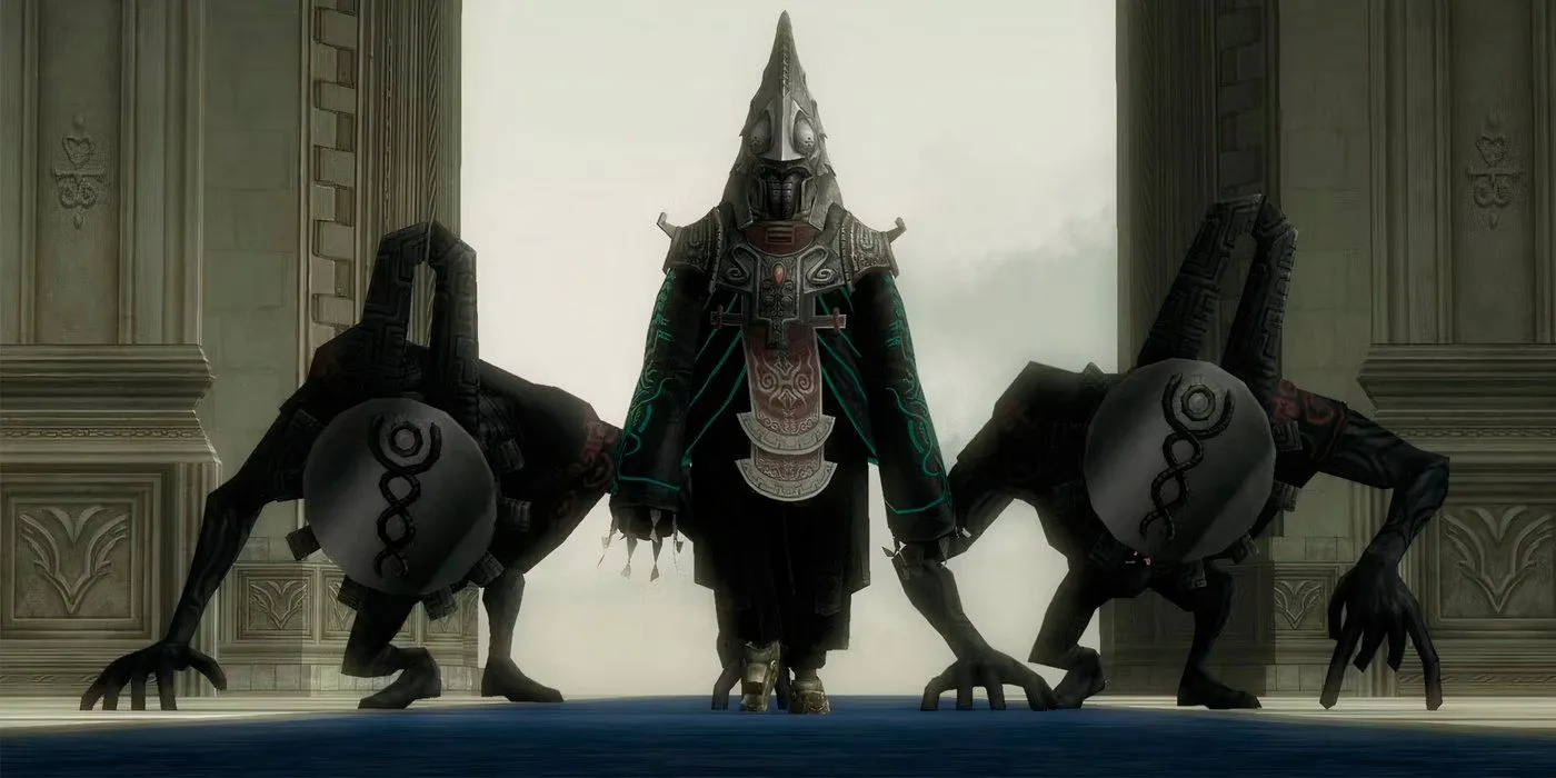 Zant and his minions entering Hyrule Castle in The Legend of Zelda: Twilight Princess Zant and his minions entering Hyrule Castle in The Legend of Zelda: Twilight Princess