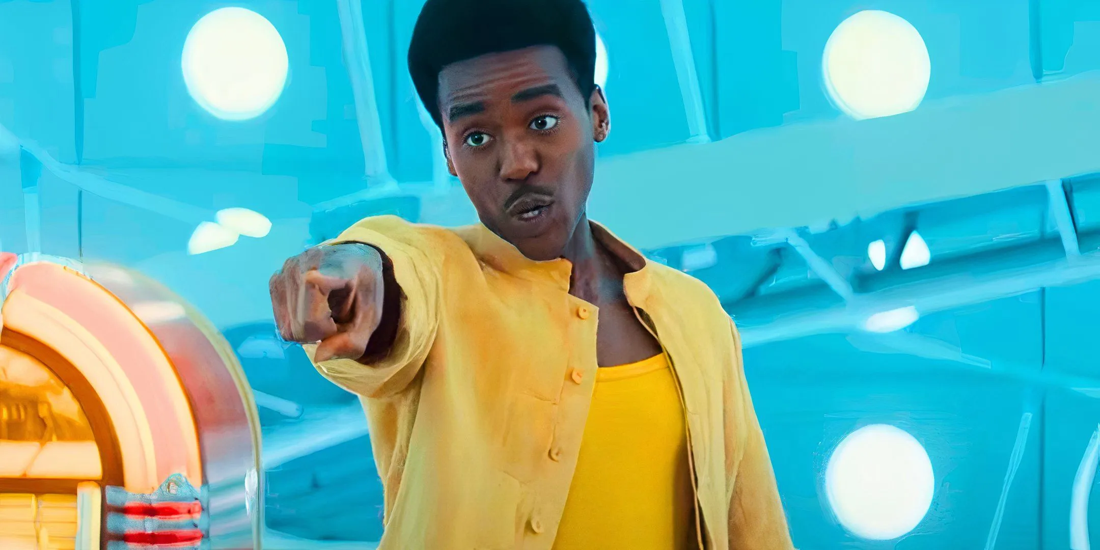 Ncuti Gatwa pointing as the Fifteenth Doctor in Doctor Who Ncuti Gatwa pointing as the Fifteenth Doctor in Doctor Who